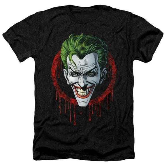 Batman Joker Drip Adult Heather Black