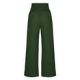 thumbnail image 6 of Patlollav Womens Cotton Linen Loose Wide Leg Pants High Waist Straight Pants Casual Pants Long Pants, 6 of 6