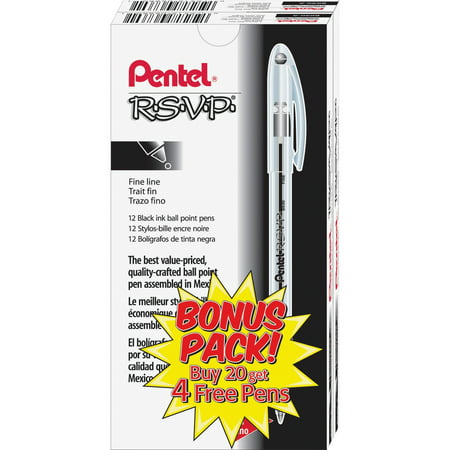 Pentel, PENBK90ASW2, R.S.V.P. Ballpoint Stick Pens, 24 /