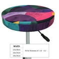 thumbnail image 4 of Fotbe Vibrant Abstract Flow Stool Covers Round,Waterproof Round Bar Stool Covers Bar Chair Covers Washable Stool Cushion Slipcover for 12-14 Inch Chair-14 inch, 4 of 7