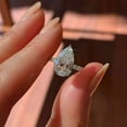 thumbnail image 4 of 2ct Pear Cut Lab Created Diamond Engagement Ring 14K White Gold Plated Silver, 4 of 4