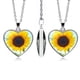thumbnail image 4 of Nuevo collar de piedras preciosas del tiempo de girasol colgante de amor de doble cara ANGGREK Descripción de la referencia, 4 of 5