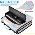 thumbnail image 6 of Zipper Binder with Shoulder Strap 2 inch 3 Ring Waterproof File Folder Organizer Bag 500 Sheet Cute Pastel Rainbow Background, 6 of 8