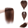 thumbnail image 5 of MY-LADY Woman 100% Remy Real Topper Human Hair Hair Extensions Natural Daily Hair Wigs Straight Hair Piece #06 Light Brown 12inch, 5 of 8
