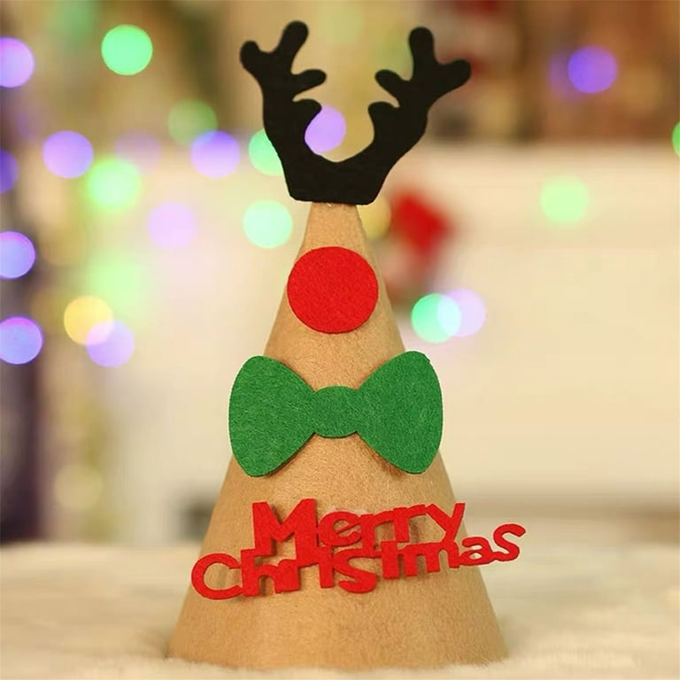 Vigorbear Christmas Hats LED Tree Santa Hat with Tinsel Light up Christmas Hat Xmas Cartoon Hat Plush Christmas Tree Hat Funny Party Hats for