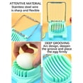 thumbnail image 5 of JilgTeok 4 Packs Egg Slicer for Hard Boiled Eggs Kitchen Tool with Stainless Steel Wire Cutter for Fruits Mushrooms Strawberries Kiwi Fast Easy Cutting, 5 of 5