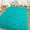 thumbnail image 2 of Lochas Fluffy Soft Shag Carpet Rug for Living Room Bedroom Big Area Rugs Floor Mat, 3'x5',Turquoise Blue, 2 of 7