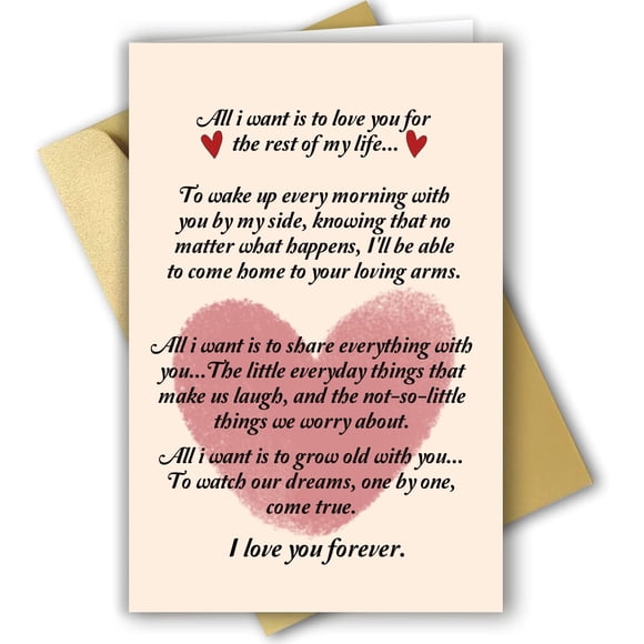 Tarjeta de aniversario RPJIEKINXU Romántica Te amo para parejas