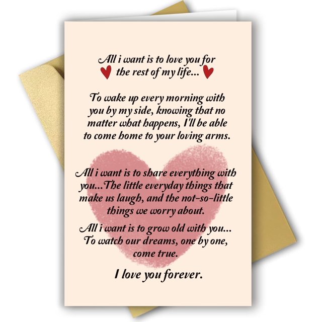 Tarjeta de aniversario RPJIEKINXU Romántica Te amo para parejas