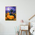 thumbnail image 3 of 5D bricolaje diamante pintura Halloween completo redondo taladro mosaico Rhinestone cuadro conjunto FLhrweasw Nuevo, 3 of 9