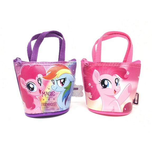 2 Piece My Little Pony Mini 4in Small Mini Handbag Purse/Coin Purse/Wallet
