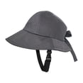 thumbnail image 3 of Sombrero de pescador para mujer, con visera para el sol, cómodo para playa y verano Gris, 3 of 9