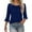 050 Blue, variant on Fanxing Womens Bell Sleeve Shirts 3/4 Length Sleeve Tops Summer Trendy Crewneck Pullover Tunic Blouses Large