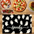 thumbnail image 2 of JOOCAR Spooky Ghosts Halloween Linen Table Mats Set of 4 for Home Kitchen Table Decor 12x18 inch, 2 of 5