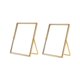 thumbnail image 1 of Gold Floating Picture Frame Set Of 2, Gift Metal Glass Photo Frames, For Tabletop Display Verticall G, 1 of 5