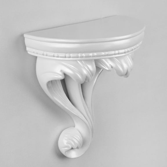 Raindrops White Resin Floating Wall Shelf for Storage with Modern Design and Large Capacity 11.8x7.9 Inches