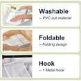 thumbnail image 5 of 1 Pack Hanging Closet Organizer PVC Waterproof Wardrobe Clothes Organizer Dividers 12 Shelves Fabric Cabinet Pants Storage Box Foldable Drawers with Hook for Home Dorm Camping (White), 5 of 12