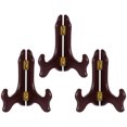 thumbnail image 1 of 3 Pcs Support d'Affichage en Bois Chevalet en Bois Support d'Assiette Premium, 1 of 7