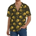 thumbnail image 3 of Disketp Men's Hawaiian Cute Cartoon Bees Print Shirts Button Down Holiday Beach Shirts-4X-Large, 3 of 7