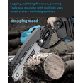 thumbnail image 4 of 6-inch cordless mini chainsaw, equipped with a 2.0Ahh rechargeable lithium-ion battery - a compact electric handheld saw suitable for trimming branches and wood in yards and, 4 of 4