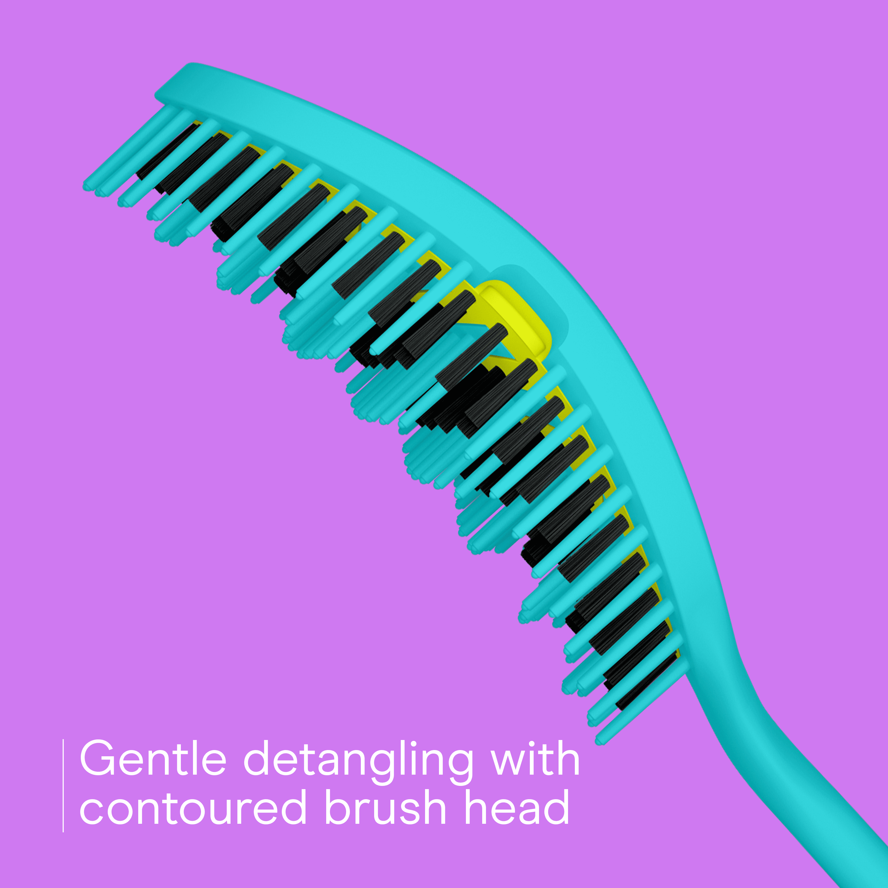 Conair 2n1 DTNGLR Detangle and Shine Brush with Pop-On Boar-Bristle Attachment, 1 Count