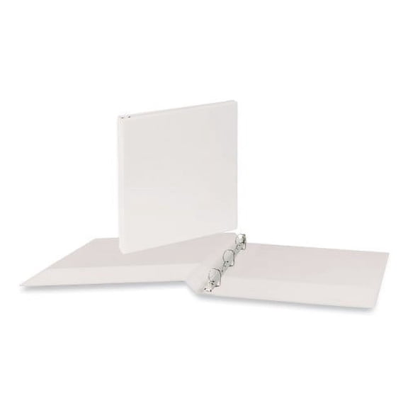 2PK Universal Slant D-Ring View Binder, 3 Rings, 0.5" Capacity, 11 x 8.5, White (20702)