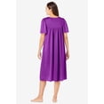 thumbnail image 2 of Only Necessities Plus Size Short Silky Lace-Trim Gown, 2 of 6