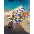 thumbnail image 2 of Sun Shade Sail 8'x10' Lavender Flower Rectangle Sun Shade Sails Canopy Waterproof Colorful Flower Plant Beige Outdoor Sunshades Sand UV Block Cover Shades Cloth for Patio Backyard Garden Deck Porch, 2 of 9