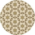 thumbnail image 1 of Ahgly Company Machine Washable Indoor Round Transitional Golden Blonde Gold Area Rugs, 8' Round, 1 of 7