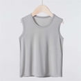 thumbnail image 4 of Gamivast Tank Tops for Boys Sleeveless Crewneck Loose Fit Tops Soft Breathable Fabric Basic Layering Shirts School Daily Athletic Wear Gray 7-8 Years, 4 of 6