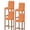 Orange, variant on Orange Stripes Bar Stool Covers Set of 4, Simple Geometric Modern Monochrome Stretch Washable Bar Chair Covers with Backs, Removable Pub Counter Height Chair Cover for Kitchen Dining Room Cafe