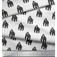 thumbnail image 2 of Soimoi Rayon Fabric Gorilla Animal Print Fabric by The Yard 56 Inch Wide, 2 of 3