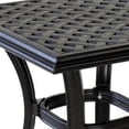 thumbnail image 3 of Benjara 22" Wynn Outdoor Patio Metal End Table- Pattern Top- Black, 3 of 5