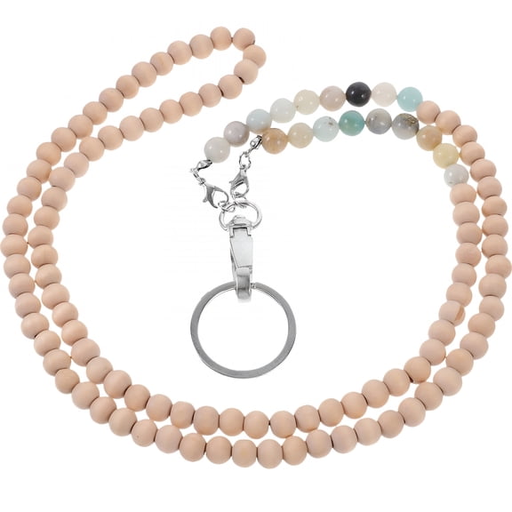 DESIGNICE Beaded Lanyard for ID Badges,Necklace Strap for Convenience