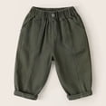 thumbnail image 2 of LYHaoo Boys Cargo Pants Style Casual Trousers With Multiple Pockets Comfortable Loose Fit Long Pants For Kids And Youth Outdoor School Wear School Pants for Boys(Green), 2 of 6