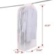 thumbnail image 2 of Clothes Hanger Clothes Pockets Breathable in Wall Cabinets, 43.31 Inch Clear Wardrobe Clothes Storage Protector Dust Hanging Bag with F, 2 of 5