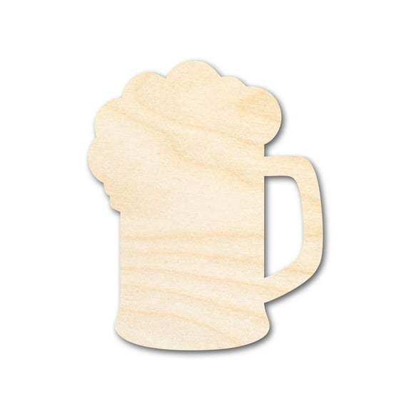 Unfinished Wood Beer Mug Shape 4" / 1/8"