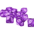 thumbnail image 4 of 10 piezas 0 a 9 caras cubos TRPG juego de mesa cubos de acrílico de varios lados accesorios de juego de mesa Inevent FN0398-05B, 4 of 7