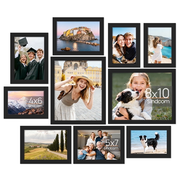 Sindcom 10-Piece Gallery Wall Frame Set, Black photo 1