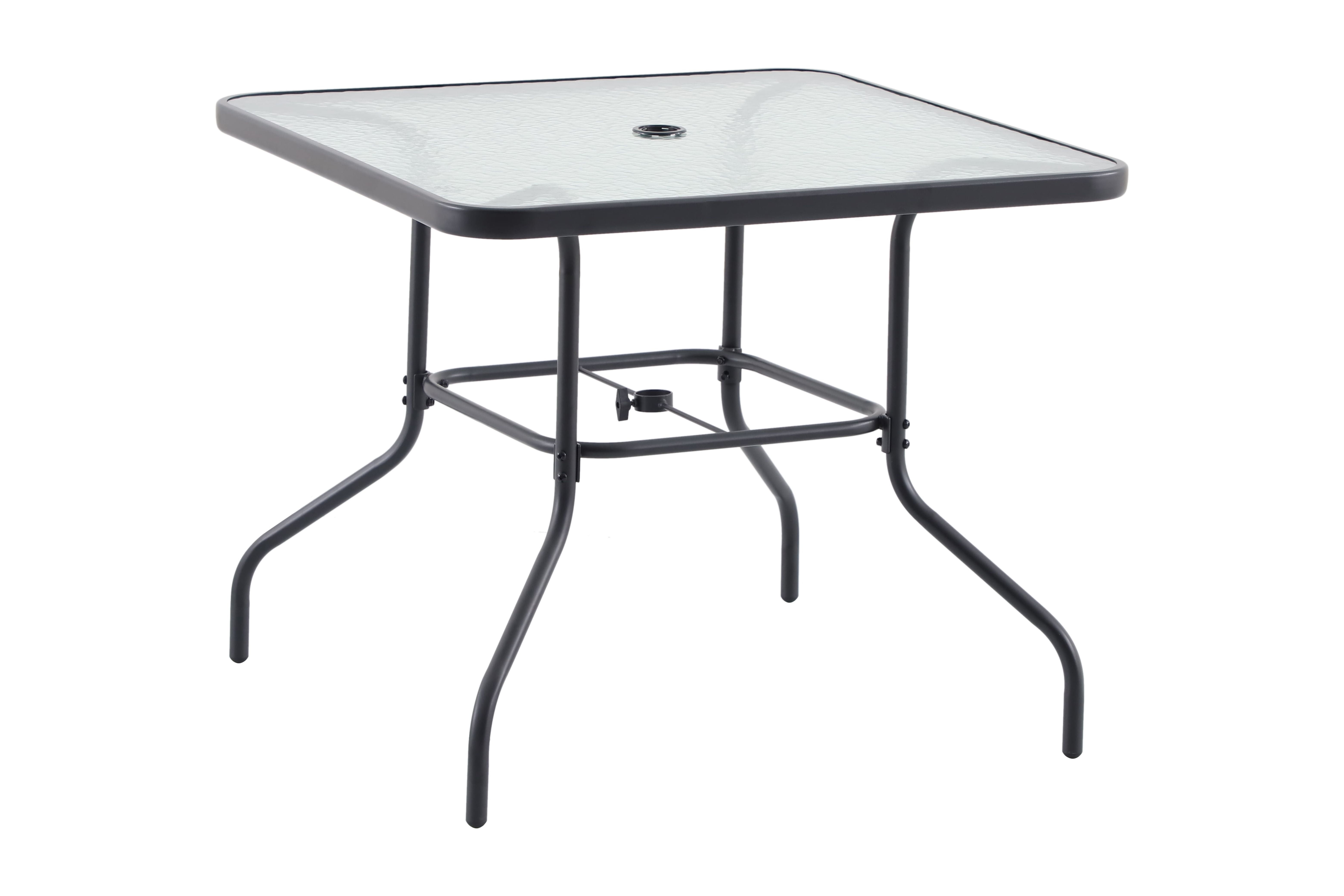 (2 pack) Mainstays Albany Lane 5-Piece Steel Outdoor Patio Dining Set with Umbrella Hole, Black