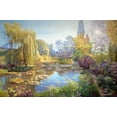 thumbnail image 2 of Kopania, Zbigniew 18x13 Gold Ornate Wood Framed with Double Matting Museum Art Print Titled - A Garden Monet Style I, 2 of 4