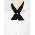 thumbnail image 2 of Corbata Para Abrir Pulse El Botón Patrón Puro Pre-Corbata Nailon Para Mujer Negro Talla única, 2 of 6