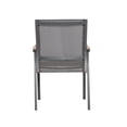 thumbnail image 6 of GDF Studio Swarthmore Outdoor Aluminum Dining Chairs with Faux Wood Accents, Set of 4, Gray, Natural Brown, Outdoor Mesh, 6 of 6