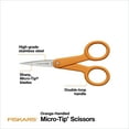 thumbnail image 2 of Fiskars Scissors 5 Inch Micro-Tip Scissors, Orange, 2 of 8