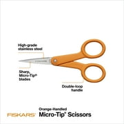 Fiskars Scissors 5 Inch Micro-Tip Scissors, Orange