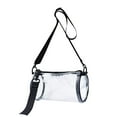 thumbnail image 2 of Cameland Cylinder Satchel PVC Cosmetic Bag Multifunctional Storage Bag Large Transparent Cosmetic Bag, Transparent Handbag Shoulder Bag Clear Bag Stadium, 2 of 6