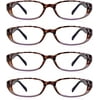 4 Pairs Reading Glasses, Blue Light Blocking Glasses, Computer Reading Glasses for Women and Men, Fashion Rectangle Eyewear Frame(4 Purple, +3.50 Magnification)