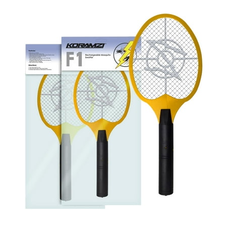 Bug Zapper Racket Fly Swatter Mosquito Killer, Zap Mosquito Best for indoor and Outdoor Pest Control Koramzi F2 (Best Indoor Fly Killer)
