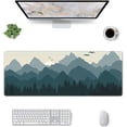 thumbnail image 2 of Sunrise Large Gaming Mouse Pad, Desk Mats on Top of Desks Design with Forest and Mountains, Big Extended Deskpad Loptop Pads, Tree XL Mousepad Laptop Pads for Women Office, 31.5 * 11.8 Inch, 2 of 6