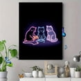 thumbnail image 4 of UXIEQU Neon Cats Gaming Canvas Wall Art 15.75x11.81 Inches, 4 of 8
